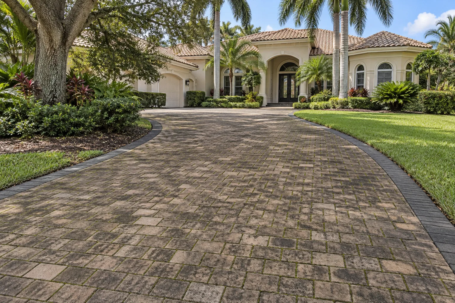 Palm City, FL home before pressure cleaning