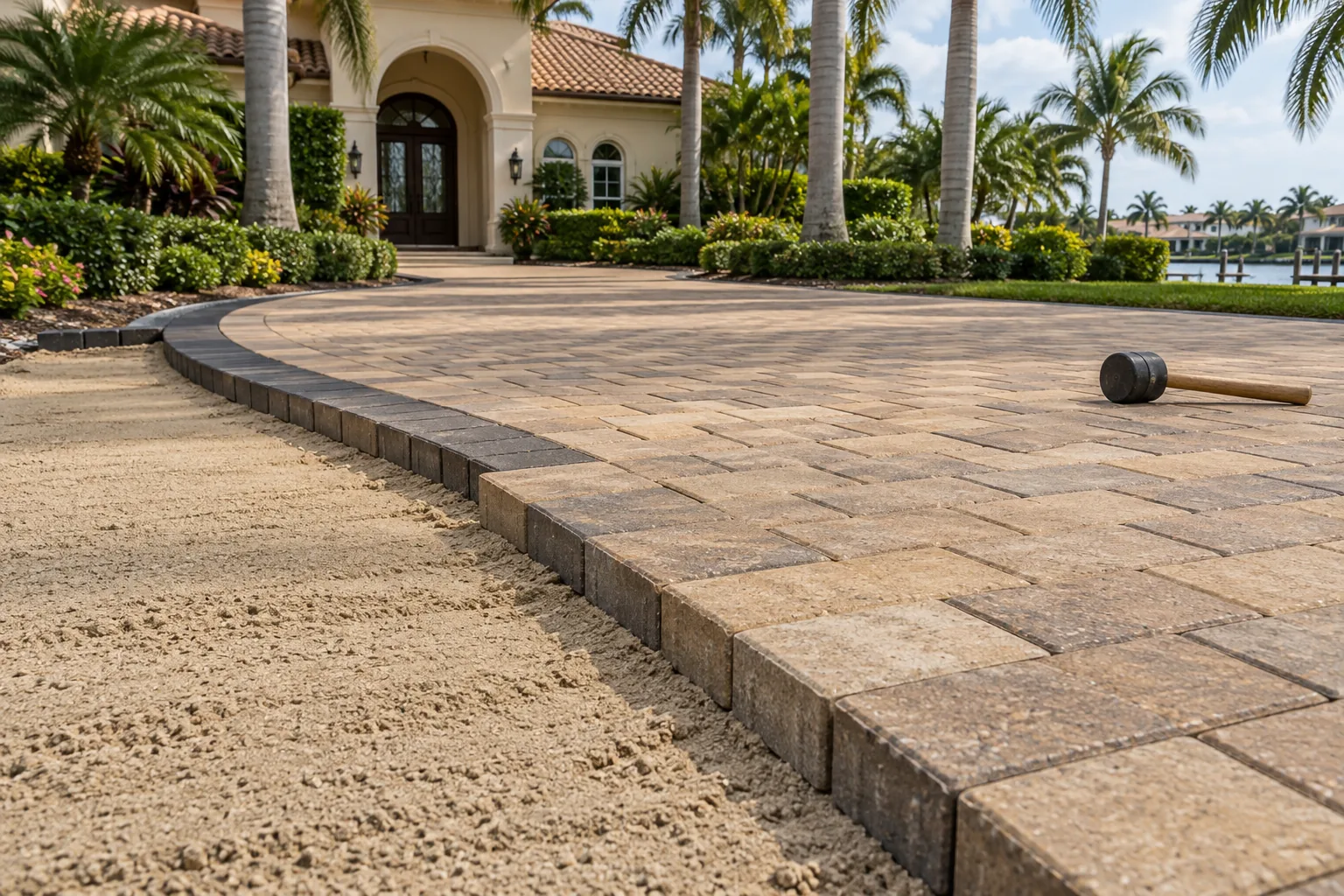 Paver installation in Palm City, FL by Kingdom Harvest