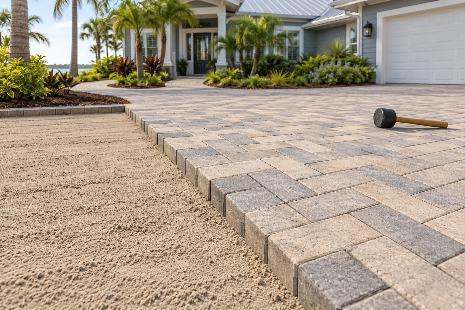 Paver installation in Sebastian, FL by Kingdom Harvest
