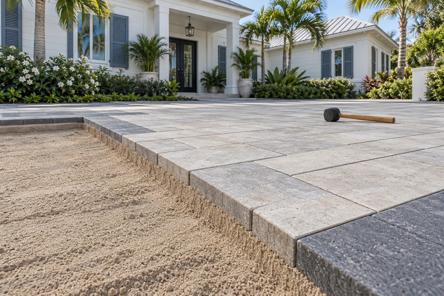 Paver installation in Vero Beach, FL by Kingdom Harvest